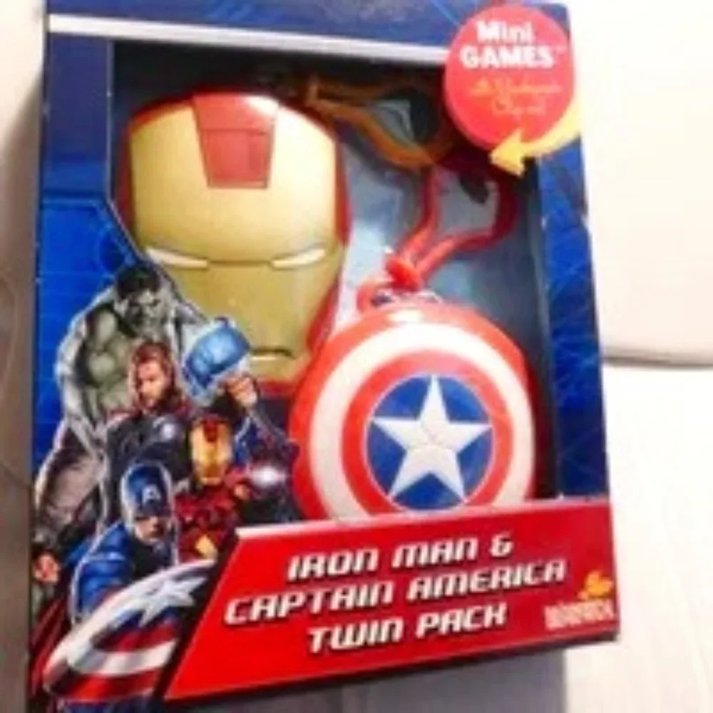 Iron Man and Captain America Mini Games with Backpack Clip On
